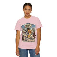 Pitbull Added "Who Let the Dogs Out?" Baldwin Harbor Animal Hospital Cute Vet Clinic T Shirt