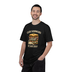 Club Sandwiches Not Baby Seals T-Shirt — Dark Humor Animal Rescue Protest Tee