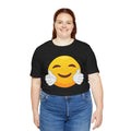 Emoji With White Gloved Hug - Graphic Unisex Jersey Short Sleeve Tee