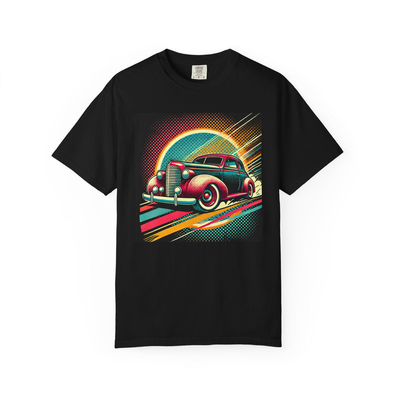 Retro Pop Art Car T-Shirt — 'Pop Art Retro Auto' Comfort Colors