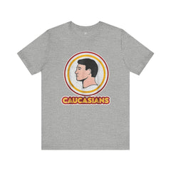 Graphic Tee - Funny Caucasians Satire Head Shot Unisex Jersey Short Sleeve Tee