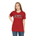 Peace Love Back The Blue in Alaska, Graphic Unisex Short Sleeve Tee