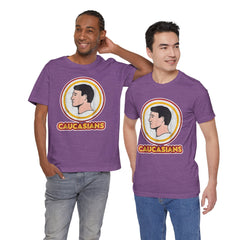 Graphic Tee - Funny Caucasians Satire Head Shot Unisex Jersey Short Sleeve Tee