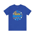 Happy Hanukkah Menorah - Unisex Jersey Short Sleeve Tee