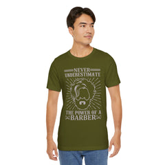 Never Underestimate the Power of a Barber Tee - Unisex Short Sleeve Shirt, Barber Gift, Hair Stylist Apparel, Funny Barber Shirt, [...]