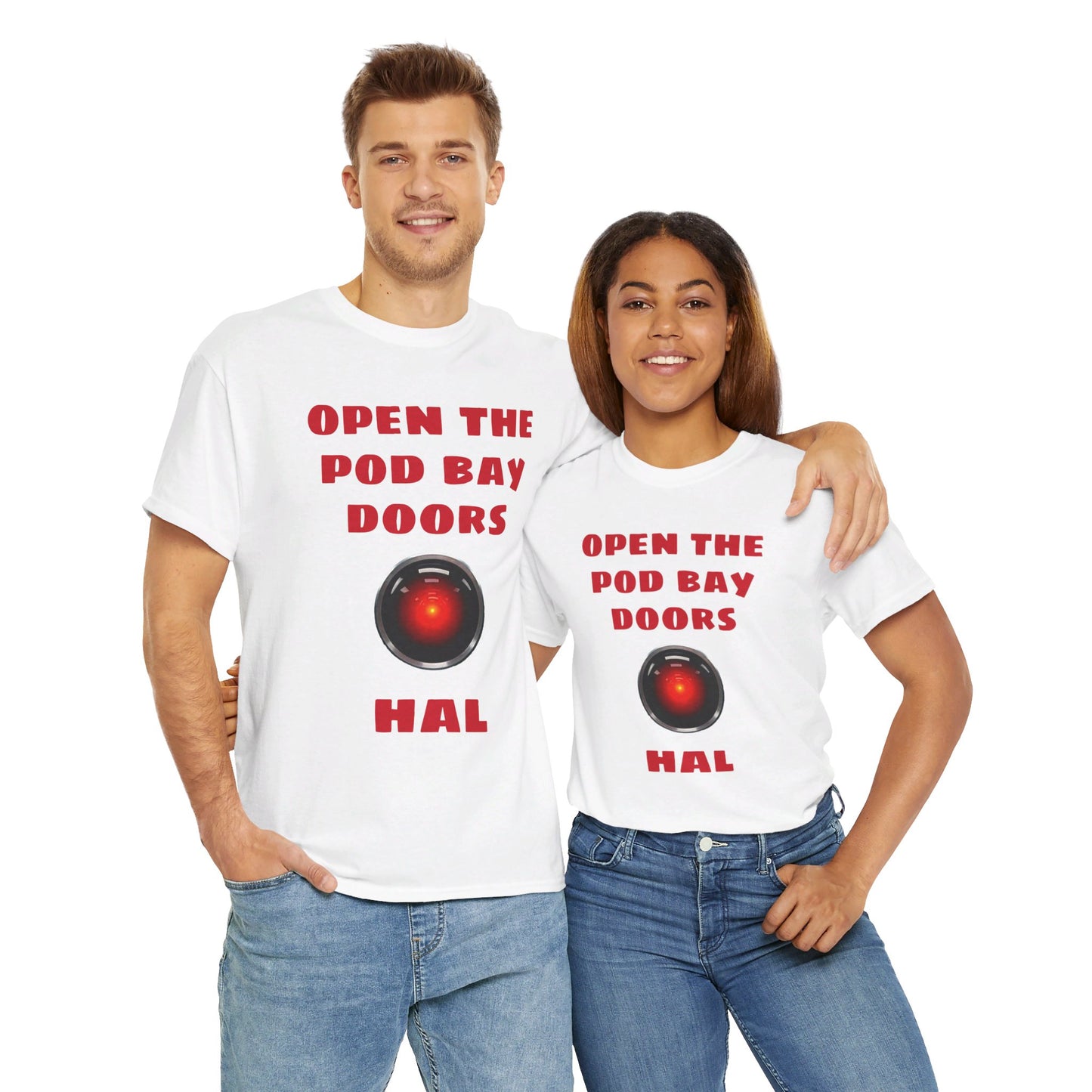 Open The Pod Bay Doors HAL, Graphic Unisex Heavy Cotton Tee