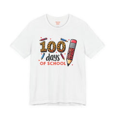 100 DAYS OF SCHOOL - Unisex Jersey Short Sleeve Tee | Elementary School Holiday, Gift For Her, Gift For Him, Teacher Shirt, Classroom Shirt