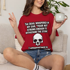 Funny Grammar Police - 'The Devil Whispered...' Skull Resilience Graphic Tee