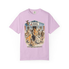 Front Graphic "Who Let the Cats Out?" Baldwin Harbor Animal Hospital Cute Vet Clinic T Shirt