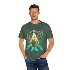 Raccoon UFO Funny Comfort Colors Graphic T-Shirt