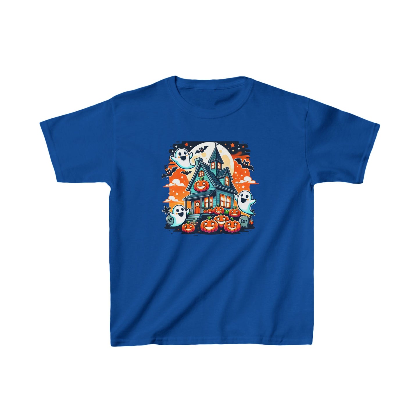 Ghost Friendly Haunted House  - Kids Heavy Cotton™ Tee