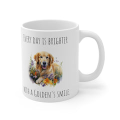 Golden retriever mug, dog lover gift, life is golden mug, ceramic dog mug, gift for her, gift for him, dog dad, dog mom, animal lover mug