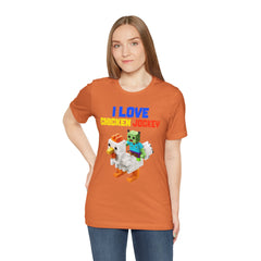 Video Game Movie I Love Chicken Jockey Tee - Unisex Short Sleeve T-Shirt