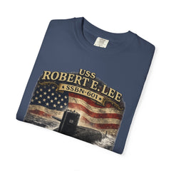 USS Robert E Lee SSBN 601 Submarine T-Shirt with a quote from its namesake