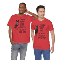 Personalized Dog Dad T‑Shirt — "Treats. Walks. Toys. Naps." Father's Day Gift