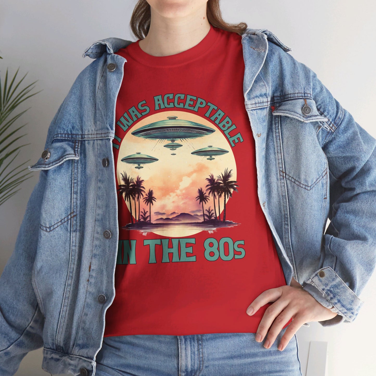 Funny 80s UFOs - Unisex Heavy Cotton Tee