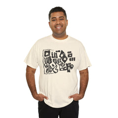 Abstract Artistic Unisex Cotton Tee - Unique Graphic Design, Casual Wear, Gifts for Art Lovers, Everyday Style, Eco-Friendly Fashion