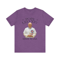 Pope Leo XIV Chicago Cubs Fan Short Sleeve Tee - Made in USA