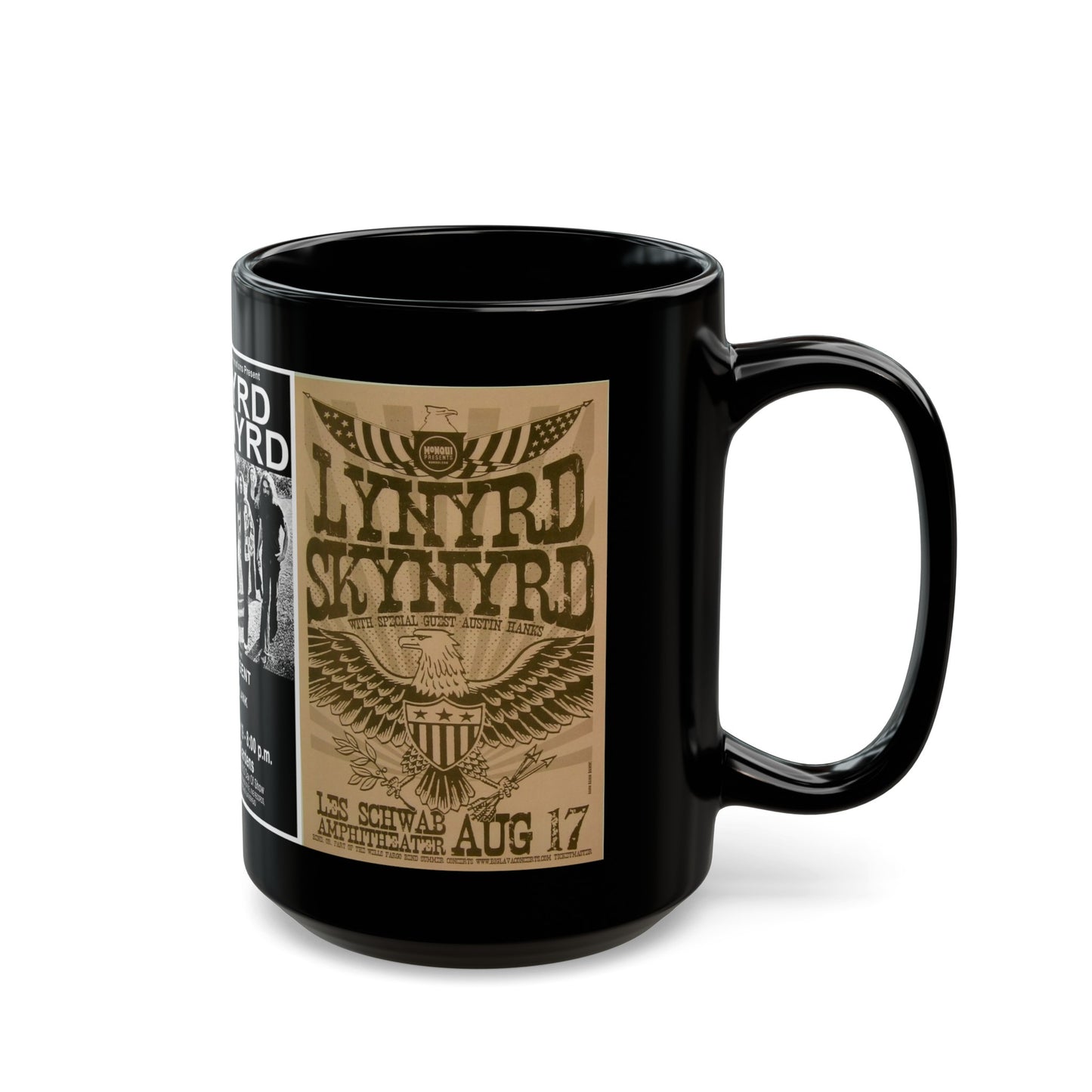 Music Concert Posters, Lynyrd Skynyrd, Graphic Black Mug (11oz, 15oz)