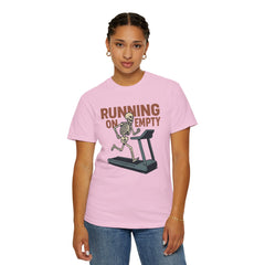Funny Skeleton Running T-Shirt, Gift for Fitness Lovers, Halloween Tee, Gym Humor Shirt, Quirky Workout Apparel