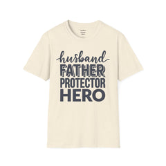Husband Father Protector Hero Unisex Softstyle T-Shirt