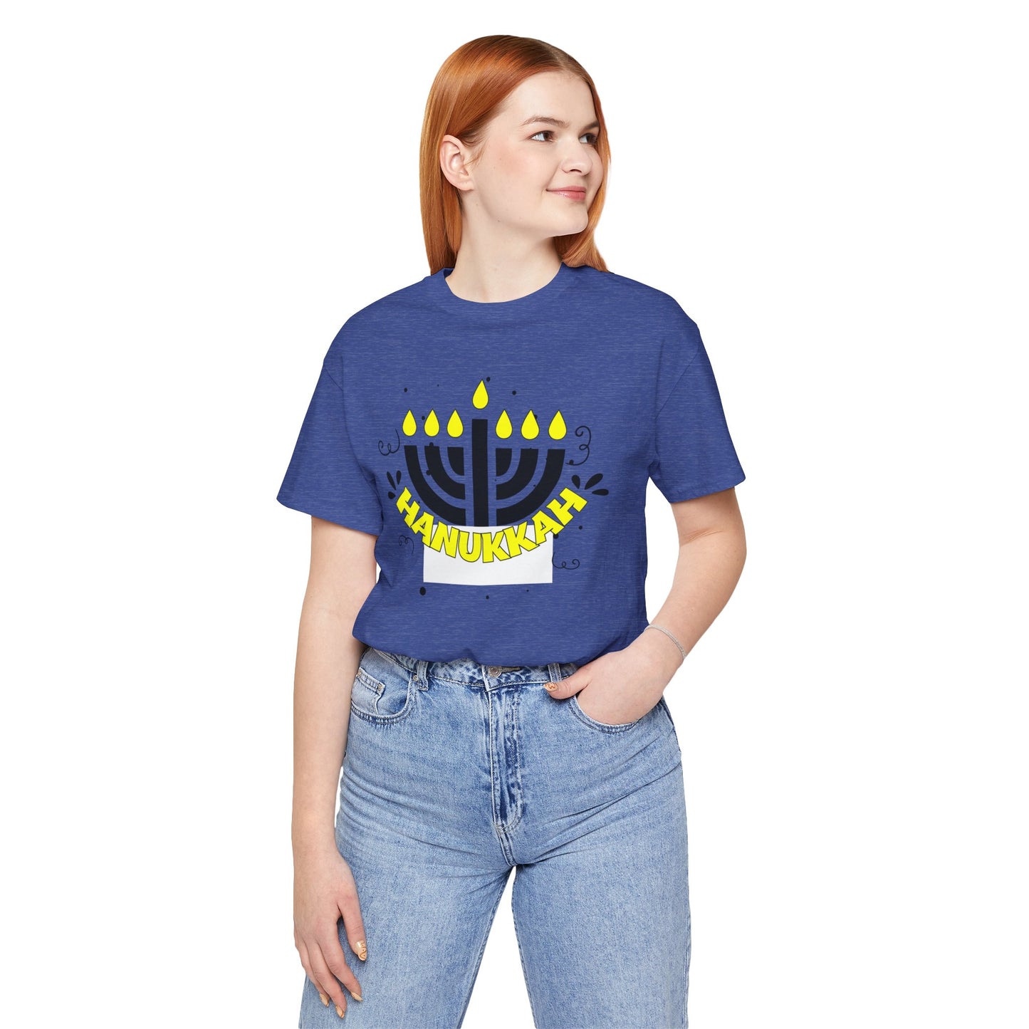 Hanukkah Menorah - Unisex Jersey Short Sleeve Tee