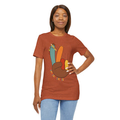 Thankful Teacher T‑Shirt – Hand Turkey Teacher Appreciation Tee