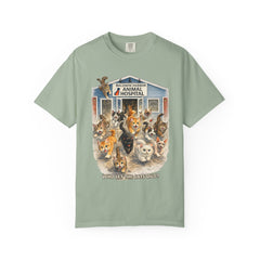 Front Graphic "Who Let the Cats Out?" Baldwin Harbor Animal Hospital Cute Vet Clinic T Shirt