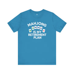 Mahjong Retirement Plan Tee, Fun Unisex T-Shirt for Game Lovers, Perfect Gift for Retirees, Mahjong Enthusiasts, Casual Wear