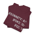 Personality, Looks, Fingers Count - Unisex Heavy Cotton Tee / Prosthetic Humor / One Leg / One Arm / Missing Fingers