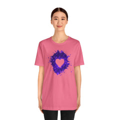 Galaxy Heart Tee — Purple or Green Splatter Heart T-Shirt