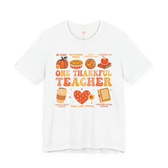 One Thankful Teacher T‑Shirt – Fall and Thanksgiving  Teacher Appreciation Tee
