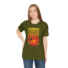 Summer Vibes Unisex Tee - "Summer, It Turns Me Upside Down" Graphic Shirt