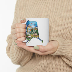 Alaska Watercolor State Mug – Travel Gift or Souvenir – 11oz or 15oz