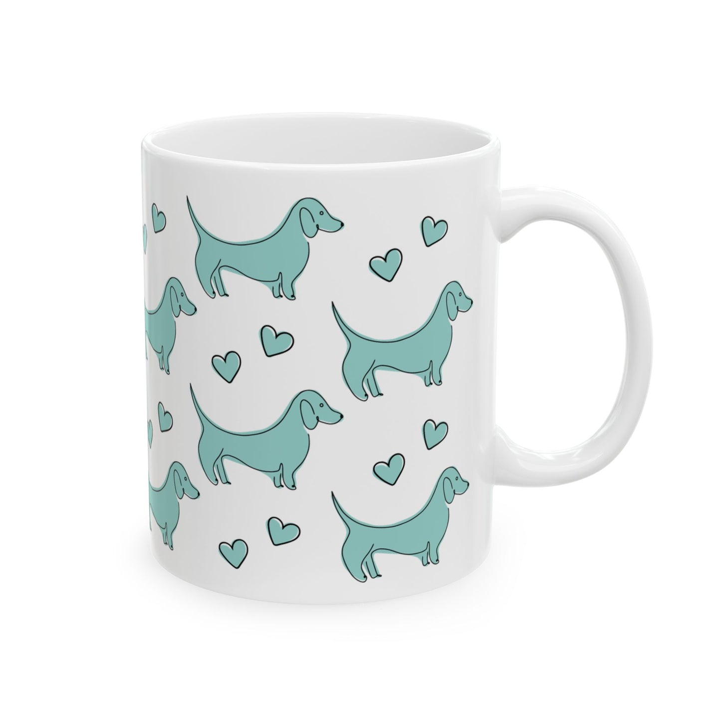 Dachshund Ceramic Mug, (11oz, 15oz)