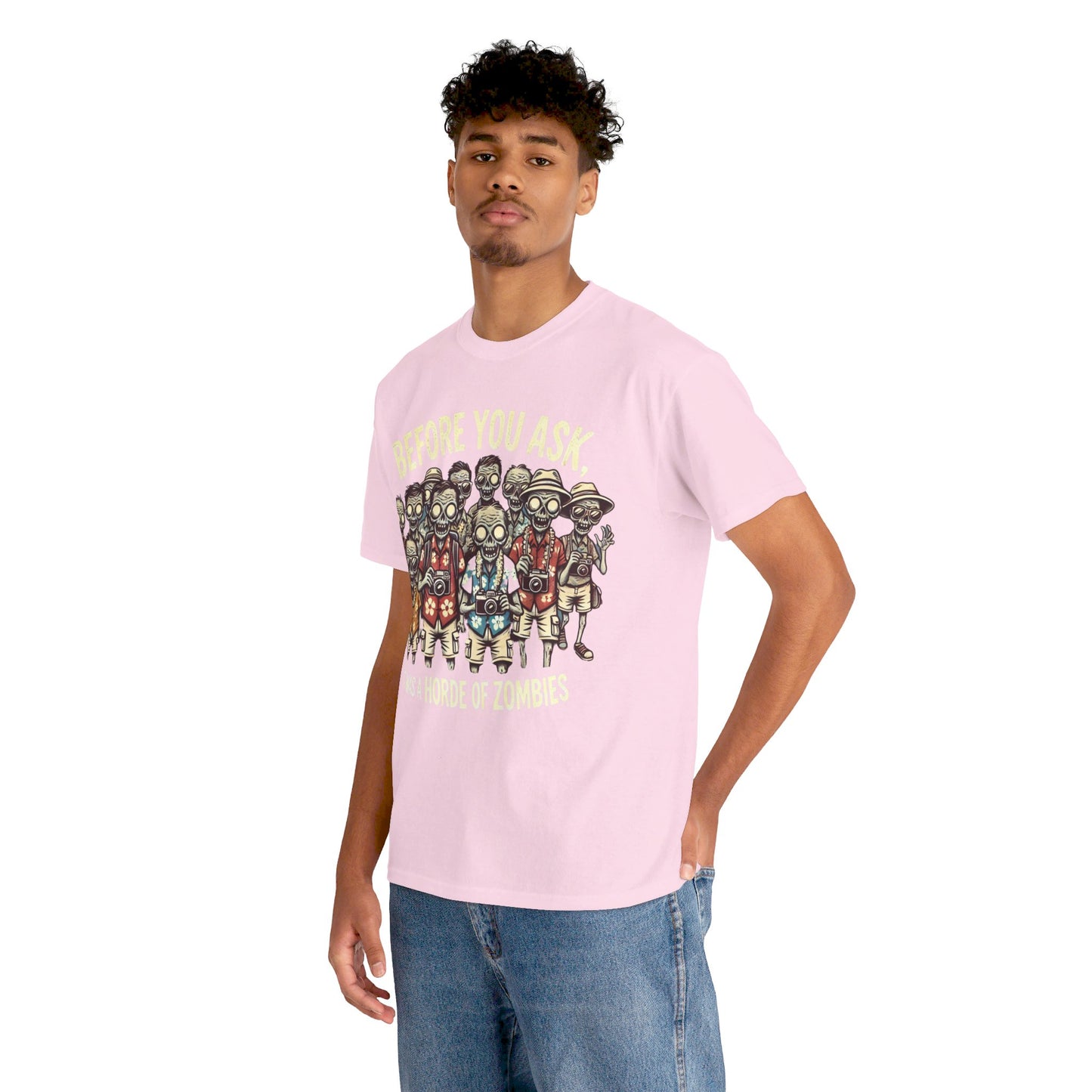 Before You Ask It Was A Horde Of Zombies - Unisex Garment-Dyed T-shirt