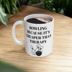 Bowling Therapy Ceramic Mug