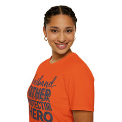 Husband Father Protector Hero Unisex Softstyle T-Shirt