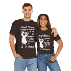 Clumsy Funny Penguin Graphic Tee | Unisex Heavy Cotton Tee | Great Gift for Animal Lovers, Birthdays, Casual Wear, Humorous Gifts, Everyday Style