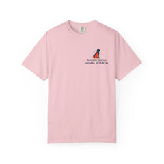 Front Logo Back Graphic Baldwin Harbor Animal Hospital "Who Let the Dogs Out?" Graphic Tee