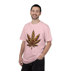 Vintage Leopard Cannabis Leaf T-shirt — Weed Lover Stoner Gift