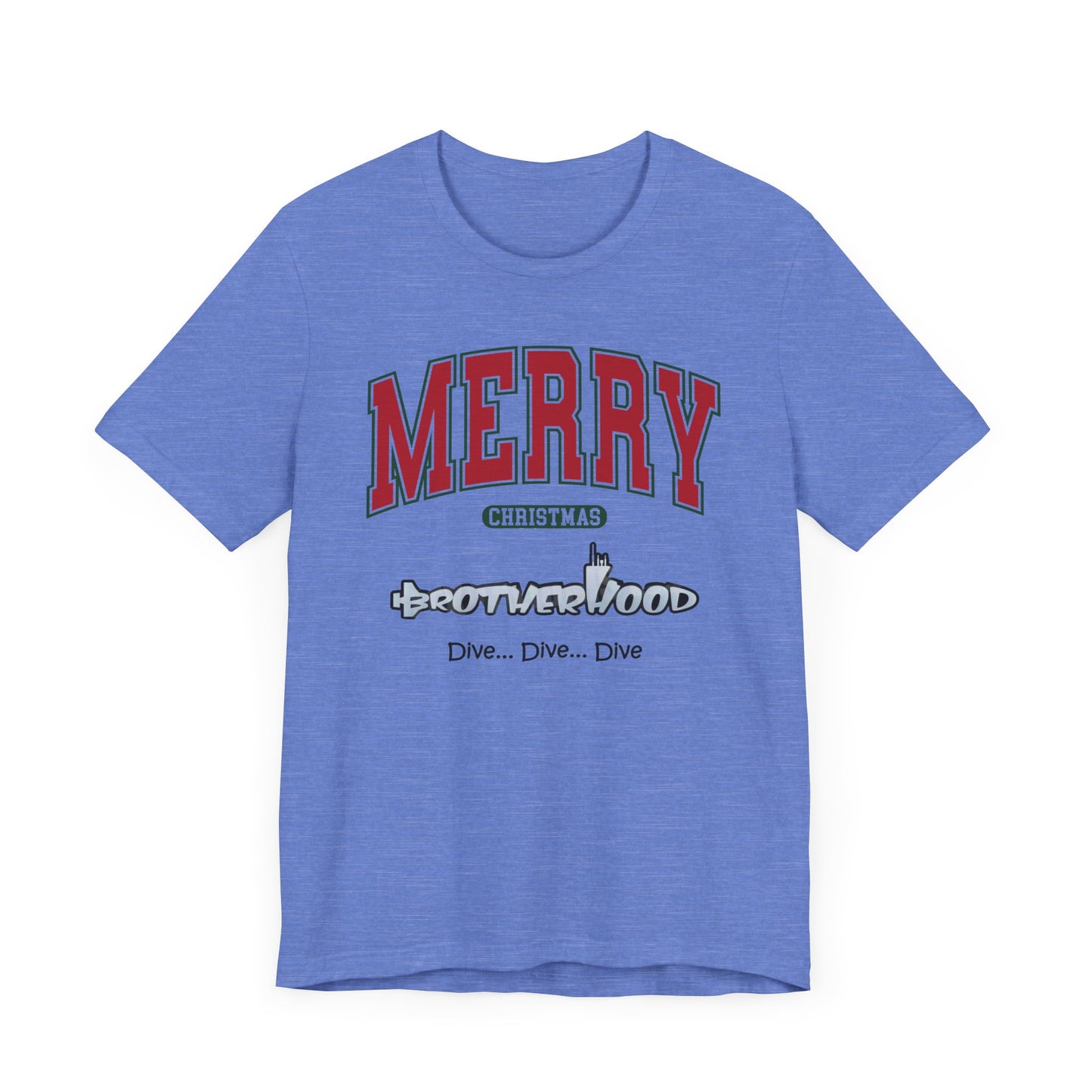 Big MERRY CHRISTMAS Submarine Brotherhood -Unisex Jersey Short Sleeve Tee