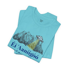 Éí Aanighóó Áhoolé Navajo The Truth Is Out There UFO Unisex Short Sleeve Tee
