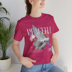 Peaceful Flowers With Dove Unisex Tee