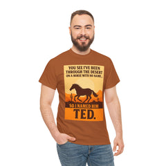 Desert Adventure Tee, Funny Horse Song T-Shirt, Gift for Horse Lovers, Unisex Cotton Tee for All Occasions, Unique Quote Shirt