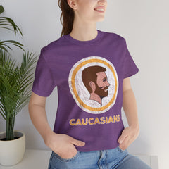 Bearded Graphic Tee - Funny Caucasians Satire Head Shot Unisex Jersey Short Sleeve Tee
