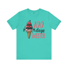 100 Days of School Unisex Tee | Elementary School, Ice Cream, Teacher Apparel