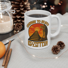 Vintage-Inspired Ceramic Mug for Coffee Lovers, Get The Led Out, Retro Classic Rock Mug