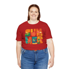 Summer Graphic Tee — Colorful Tropical "SUMMER" Typography T-Shirt