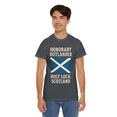 Honorary Outlander Heavy Cotton Tee, Holy Loch Scotland Shirt, Outlander Fan Gift, Casual Tee, Travel Souvenir, Unisex T-Shirt